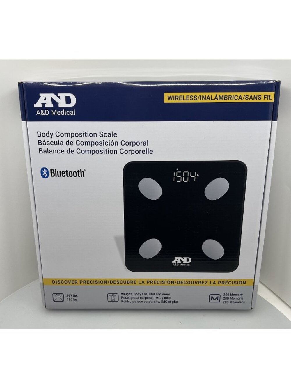 A&D Medical Body Composition Scale Bluetooth Measures BMI, Body Fat Brand New